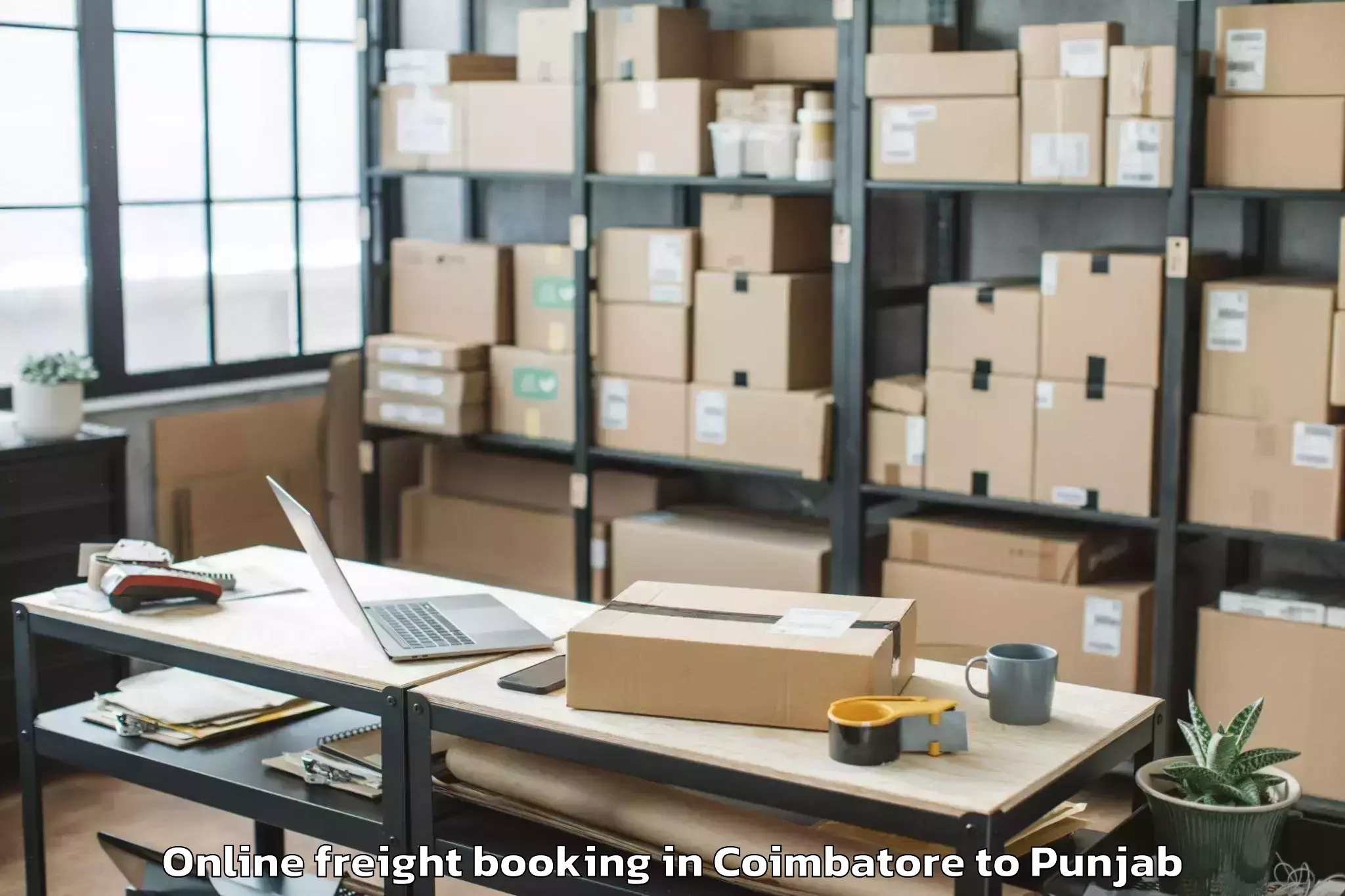 Professional Coimbatore to Lakhnaur Online Freight Booking